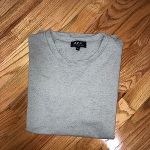 APC gray linen blend Tshirt